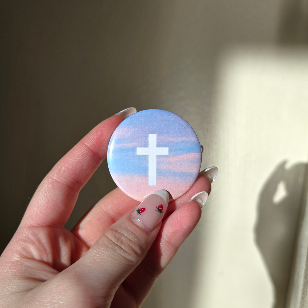 Cross Button Pin