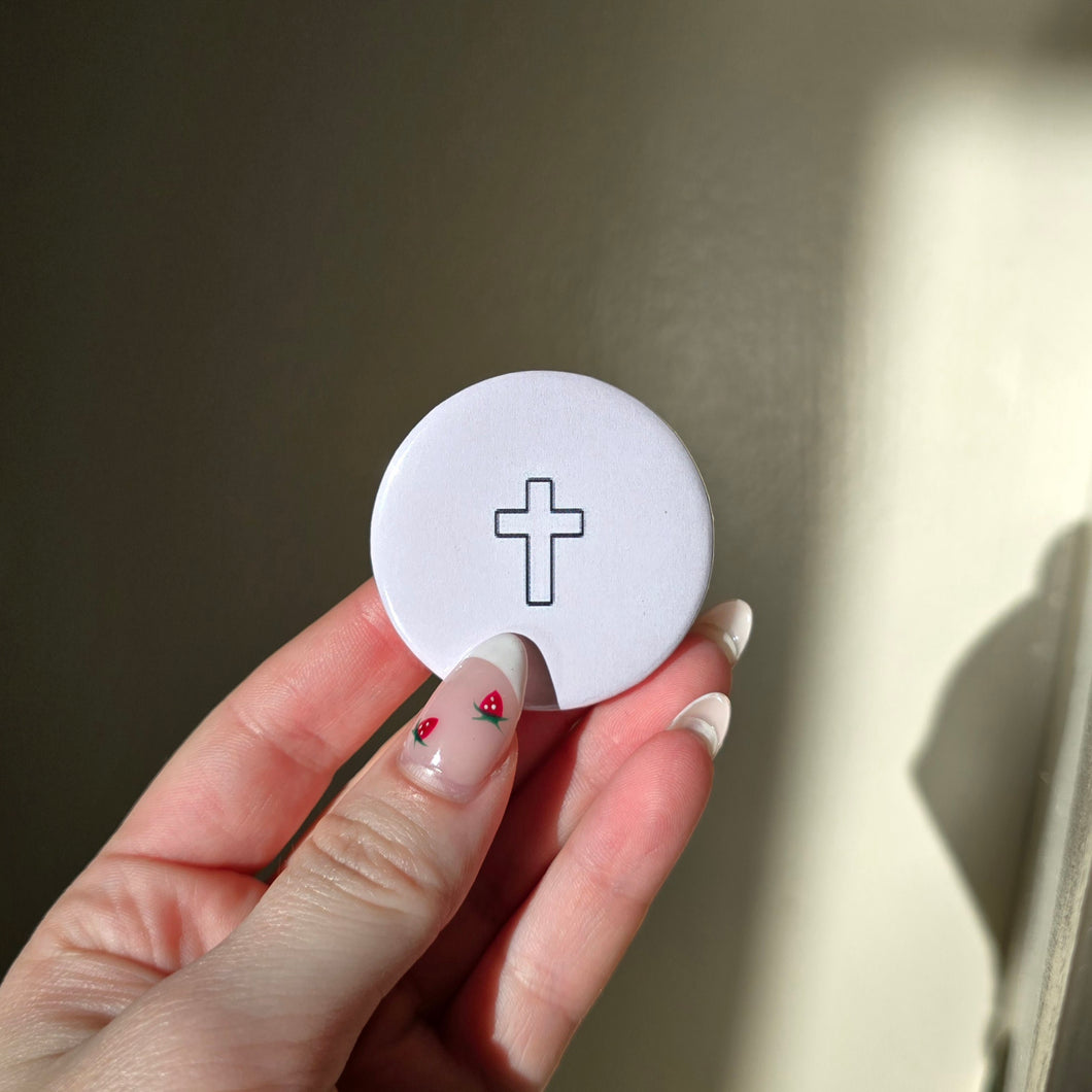 Cross Button Pin