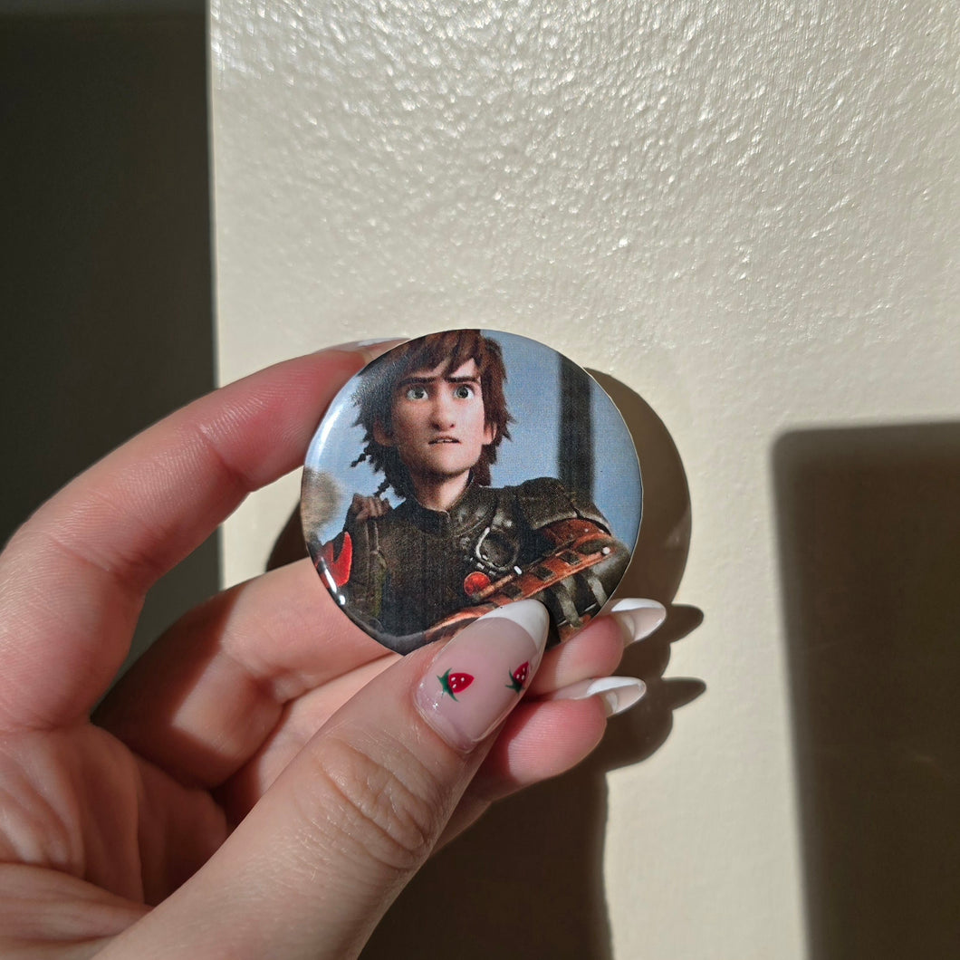 Hiccup Button Pin