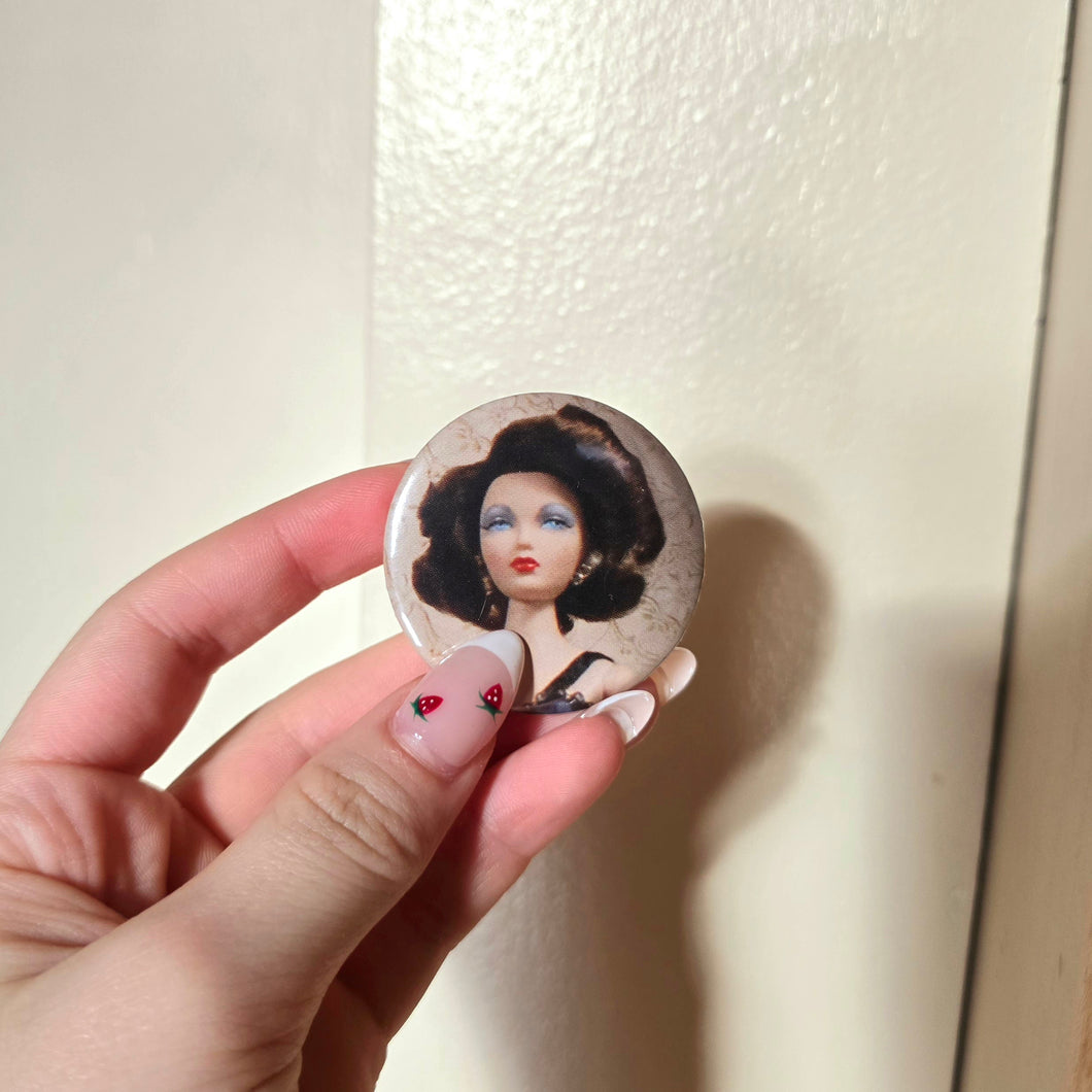 Barbie Button Pin