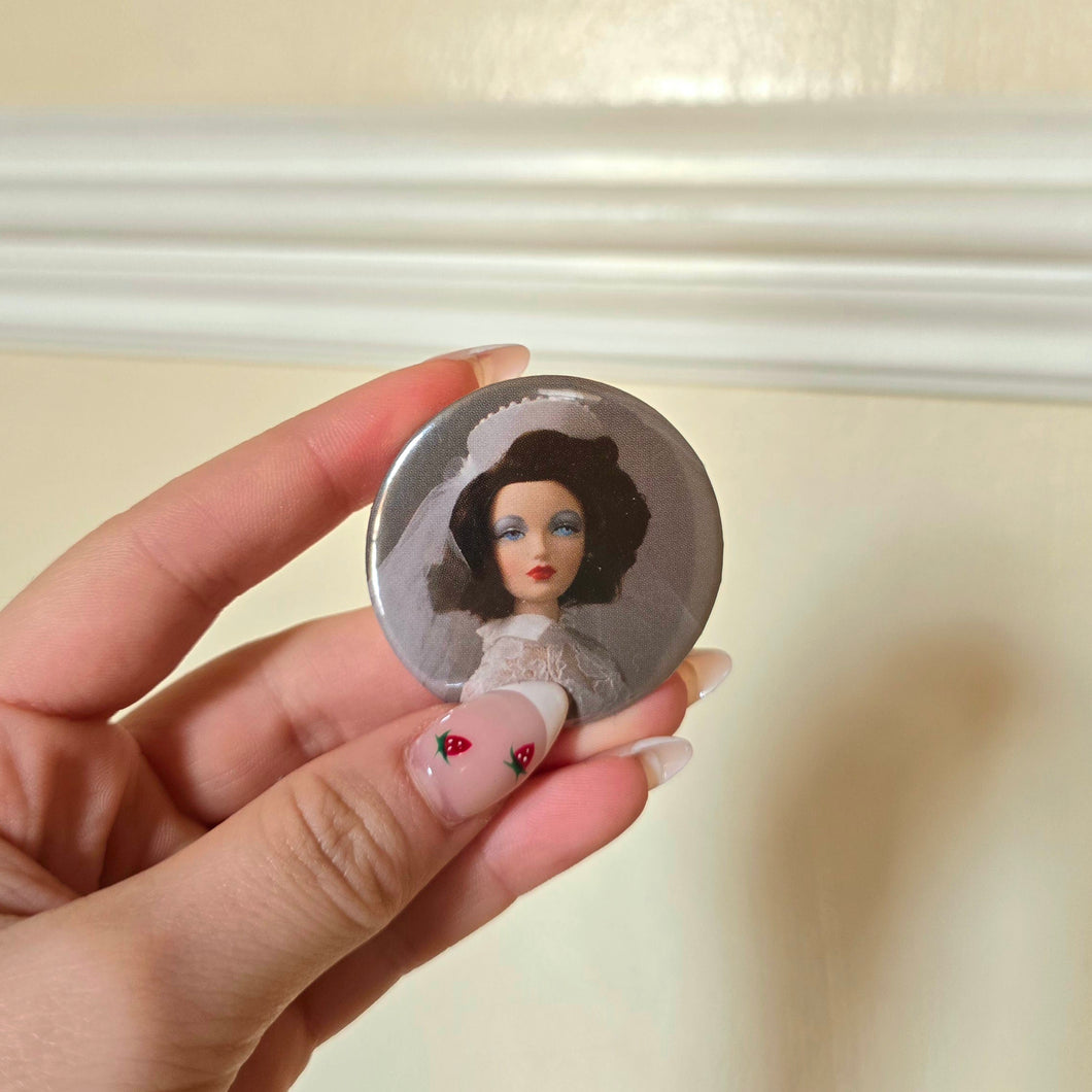 Barbie Doll Button Pin