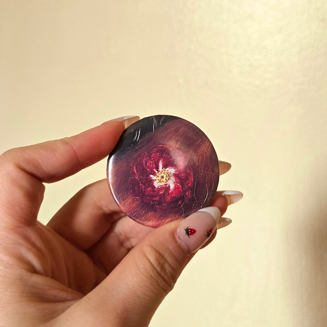 Flower Button Pin