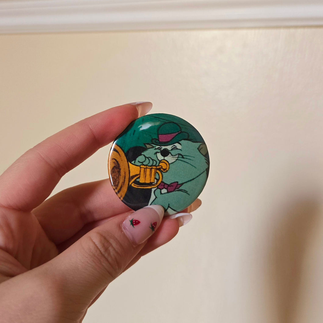 Scat Cat Button Pin