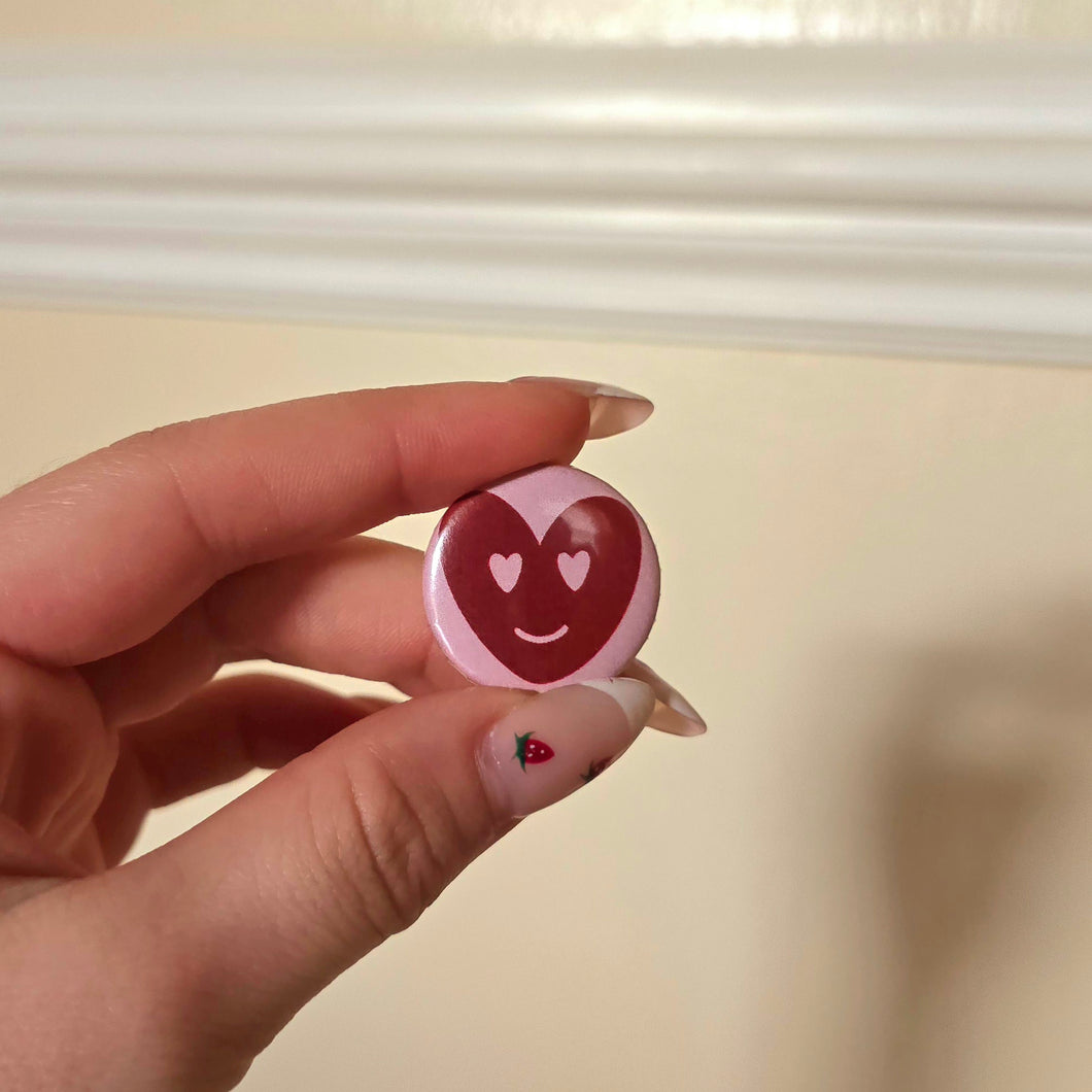 Heart Button Pin