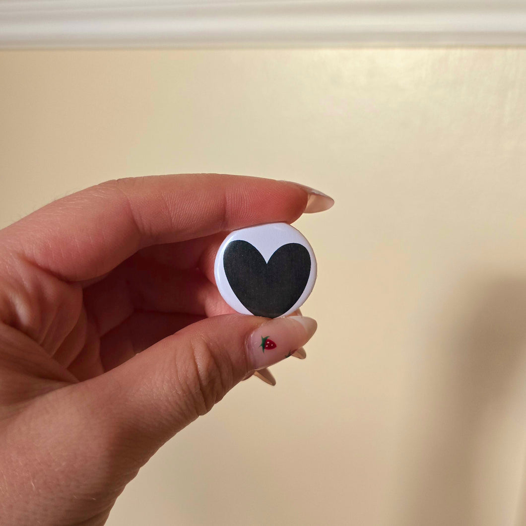 Heart Button Pin