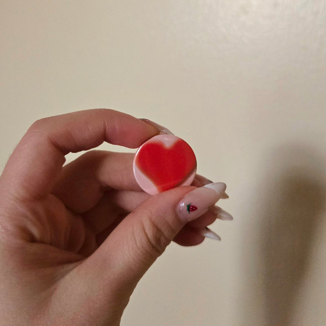 Heart Button Pin