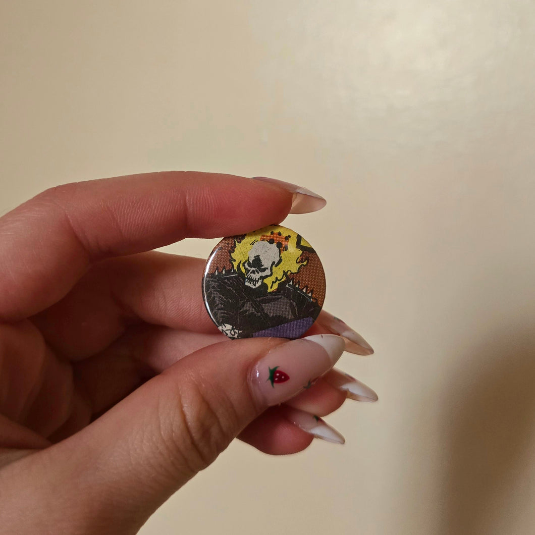 Superhero Button Pin