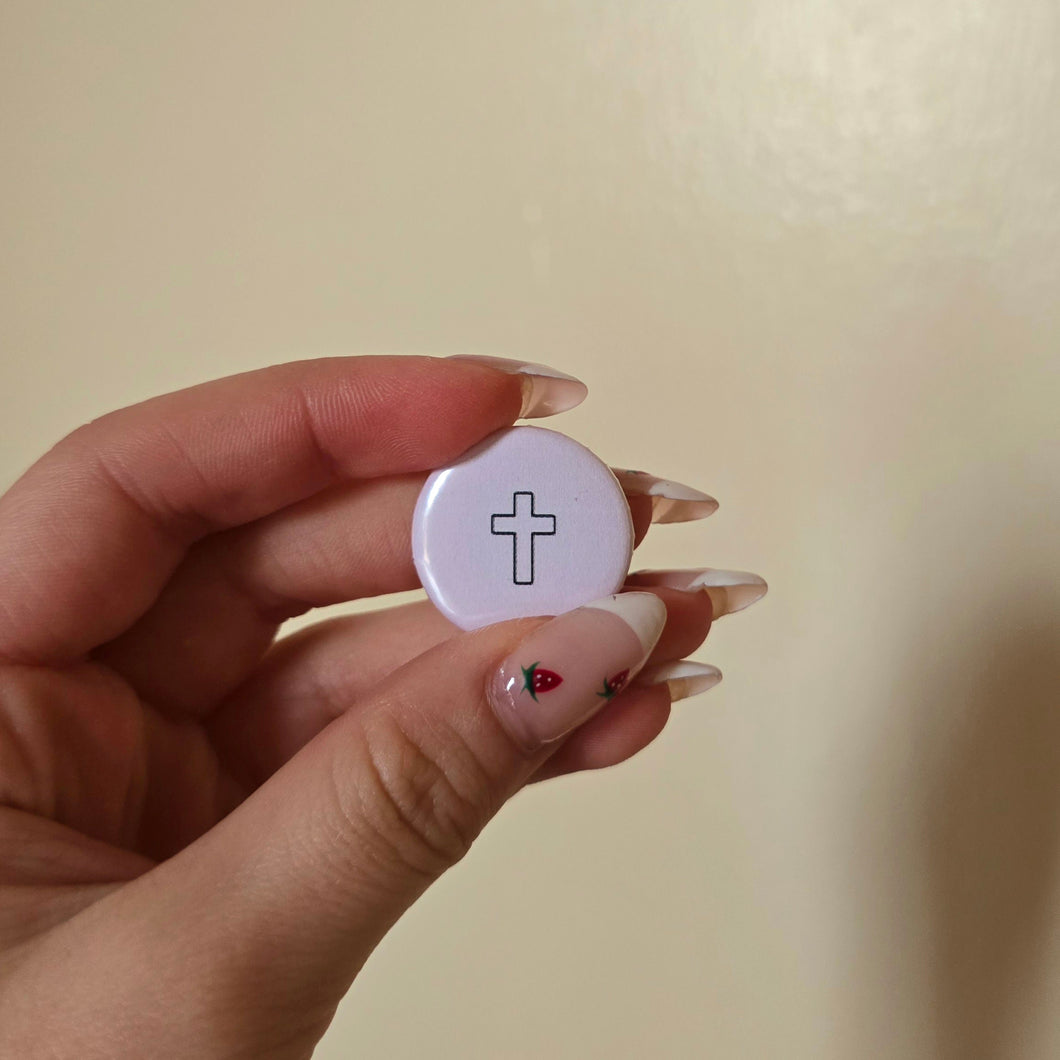 Cross Button Pin