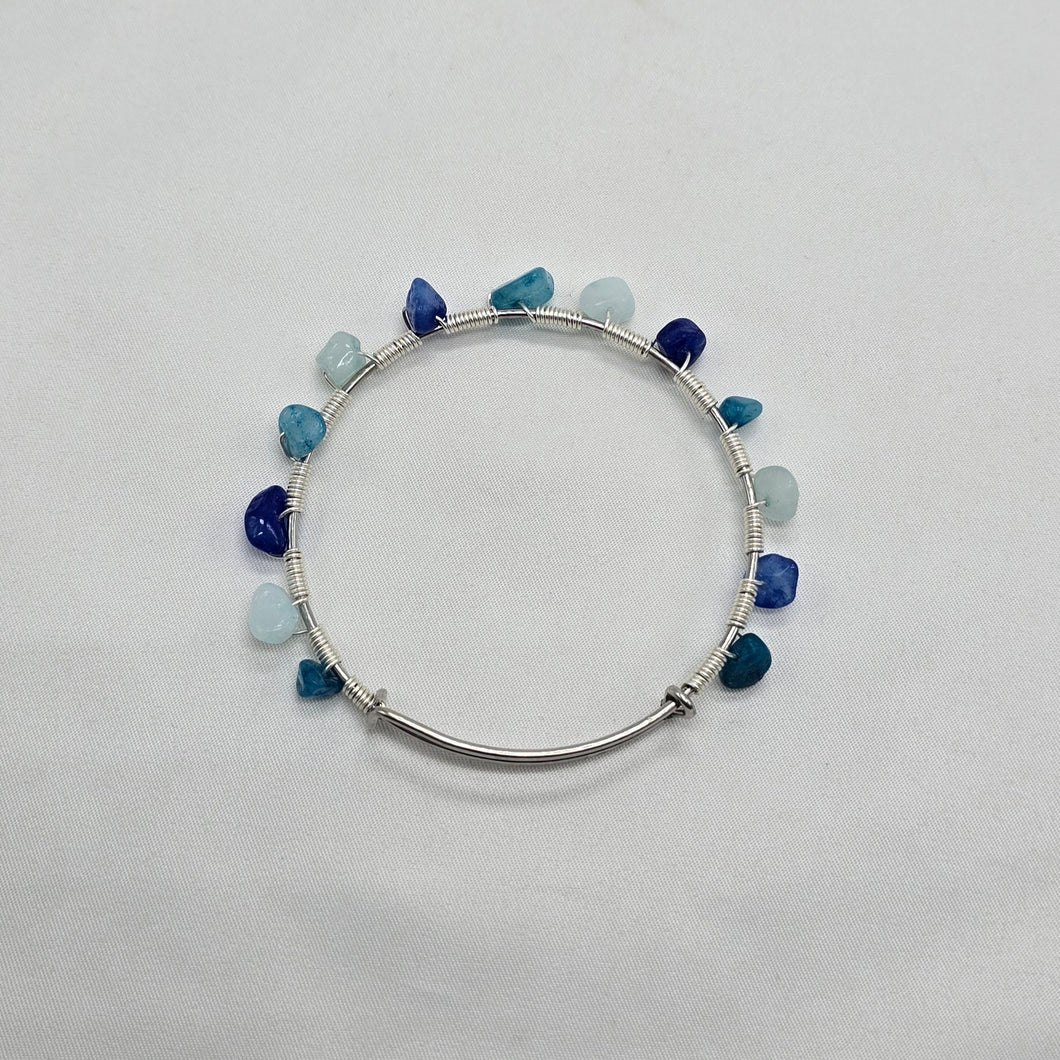 Wire Wrapped Crystal Bangle