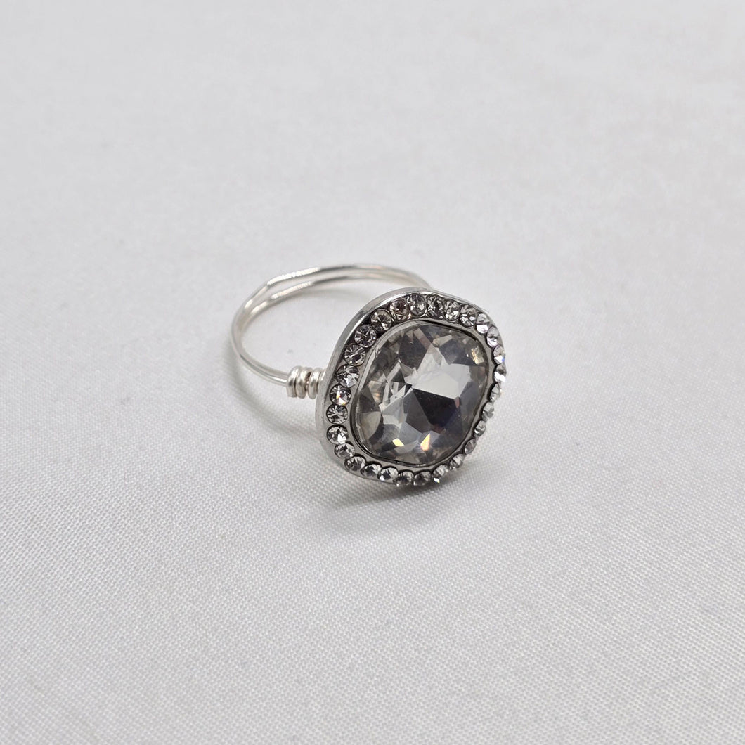 Button Diamond Ring