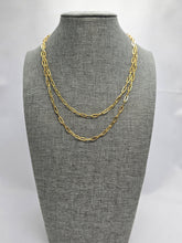 Load image into Gallery viewer, Gold Paper Clip Chain Necklace
