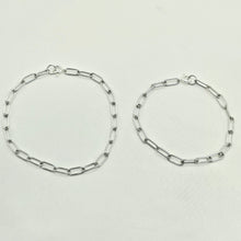 Load image into Gallery viewer, Silver Paper Clip Chain Bracelet
