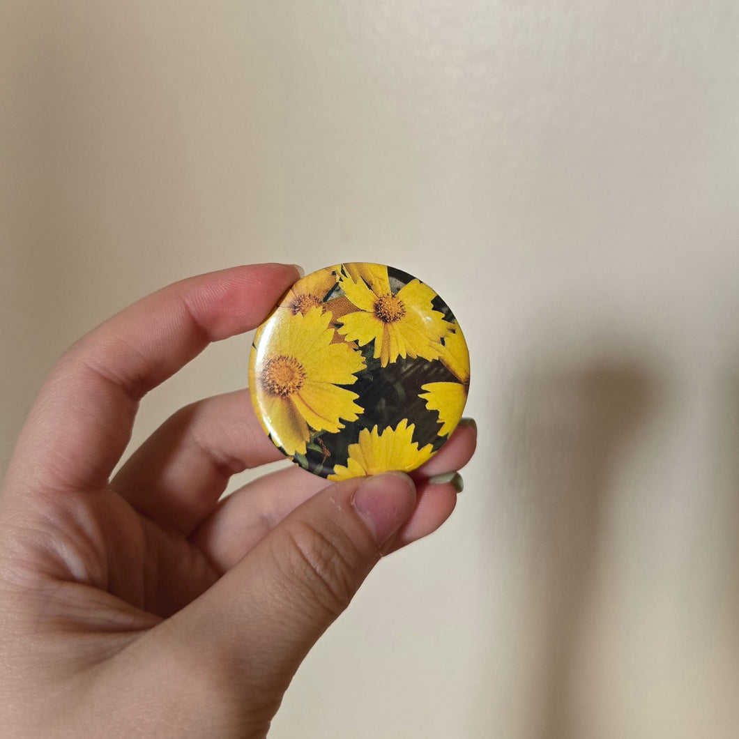 Flowers Button Pin