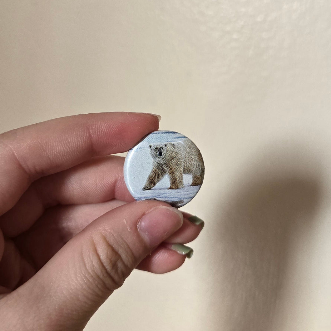 Polar Bear Button Pin