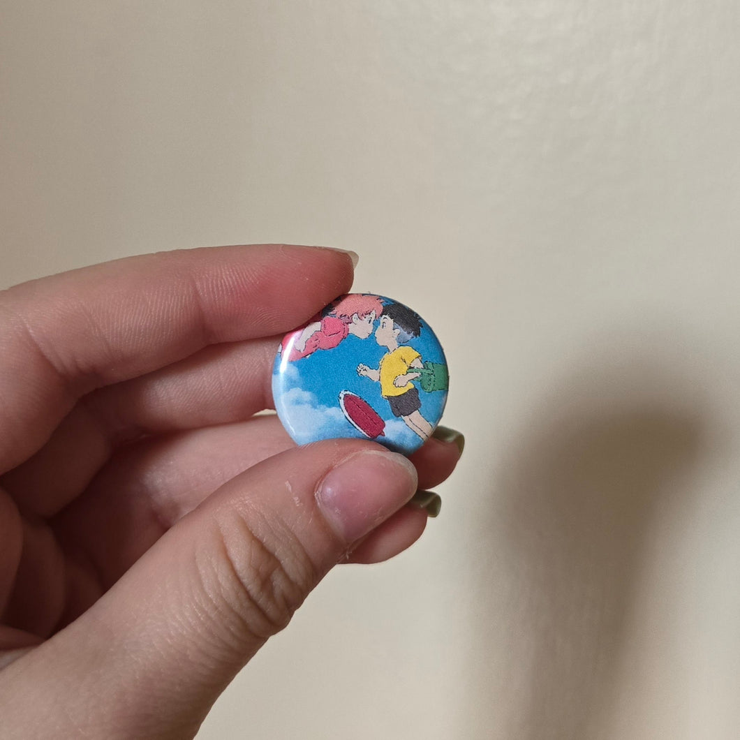 Ponyo Button Pin