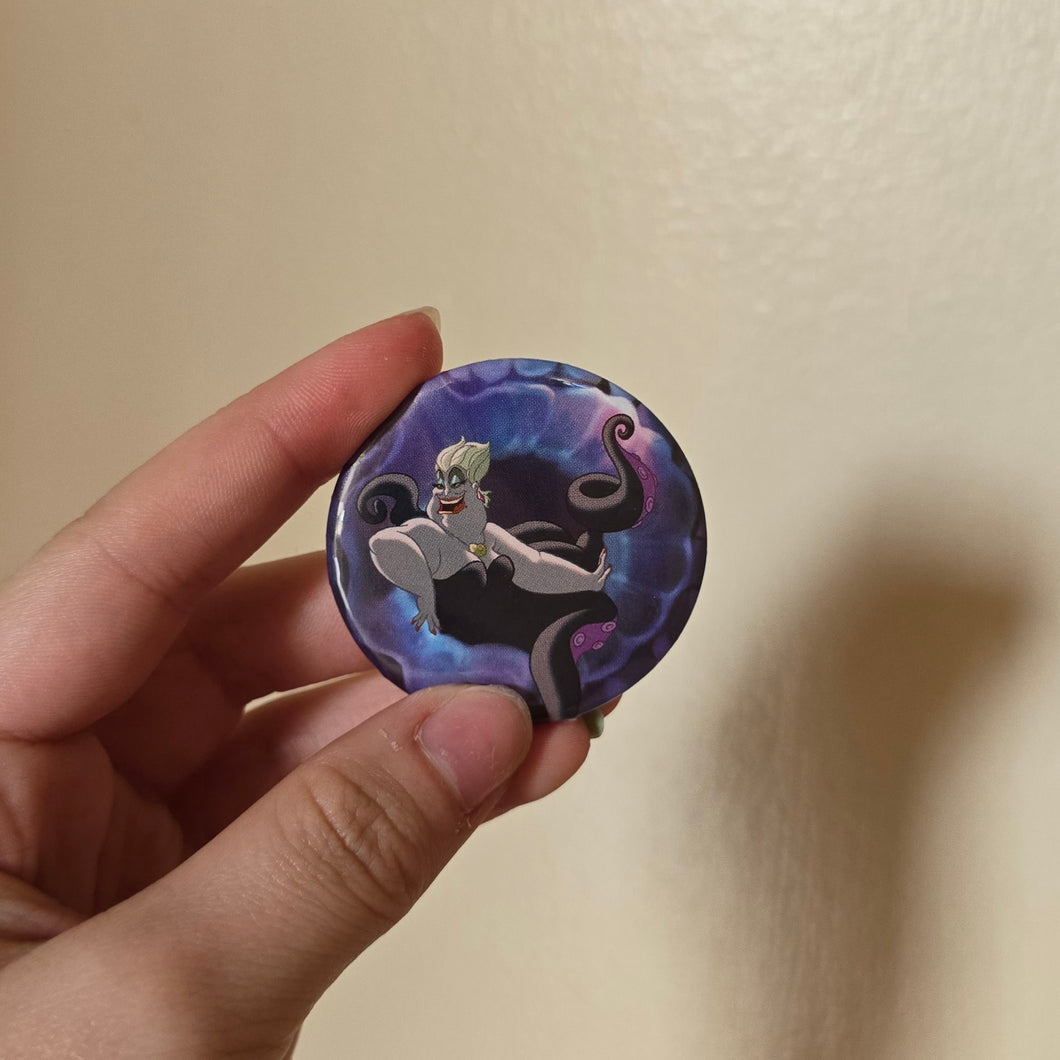 Sea Witch Button Pin