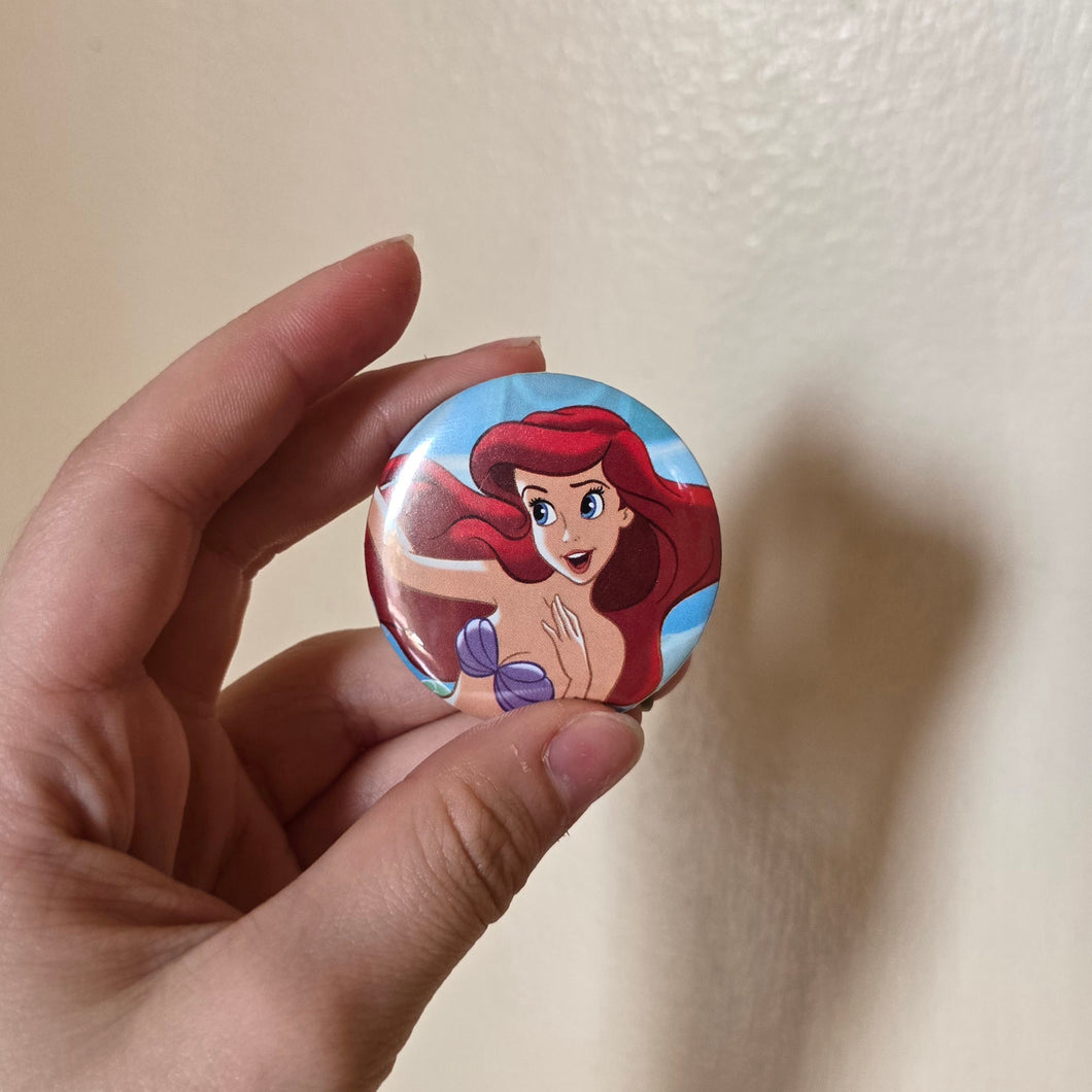 Mermaid Button Pin