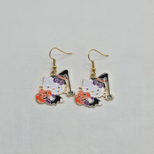 Load image into Gallery viewer, Halloween Hello Kitty Earrings
