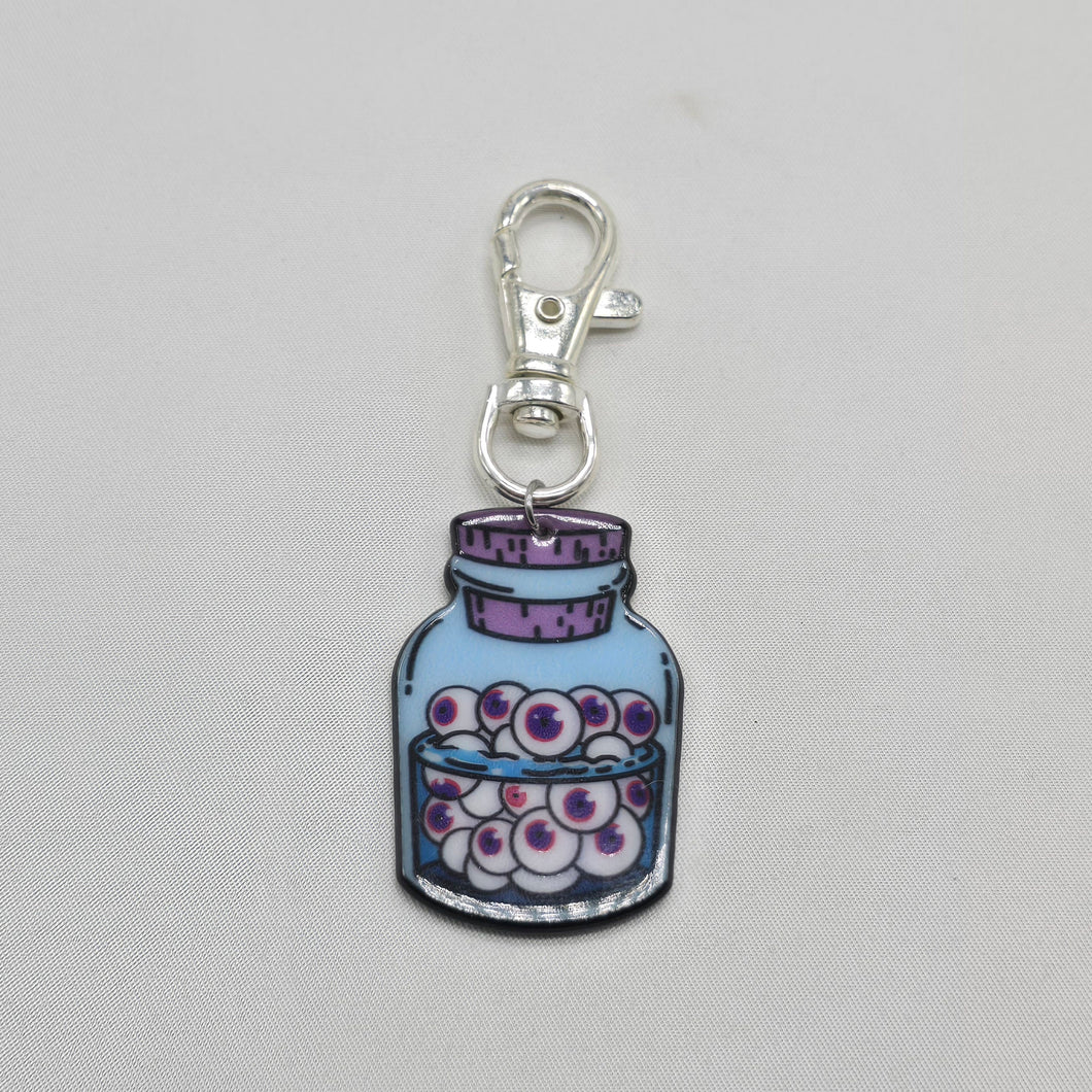 Eyeballs in a Jar Keychain