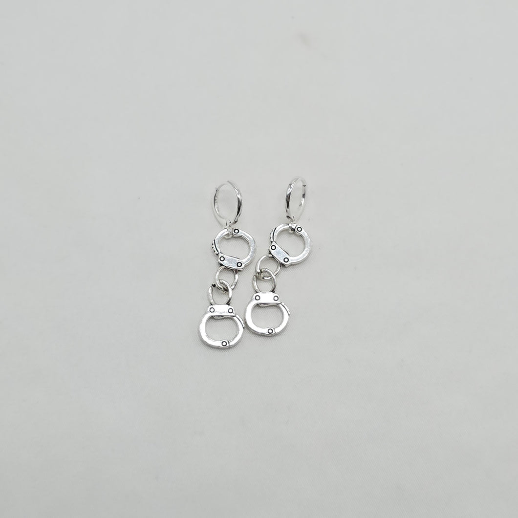 Handcuff Huggie Earrings