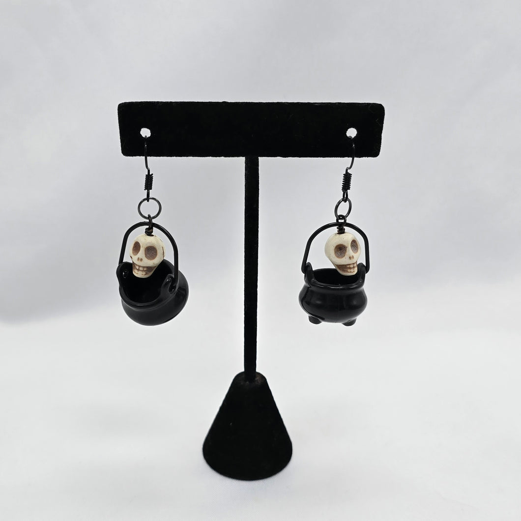 Cauldron and Skull Earrings