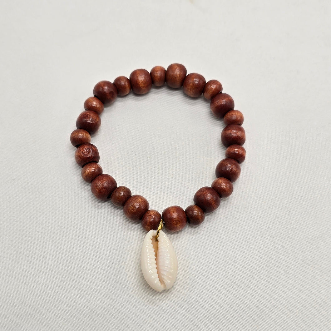 Wood and Shell Bracelet