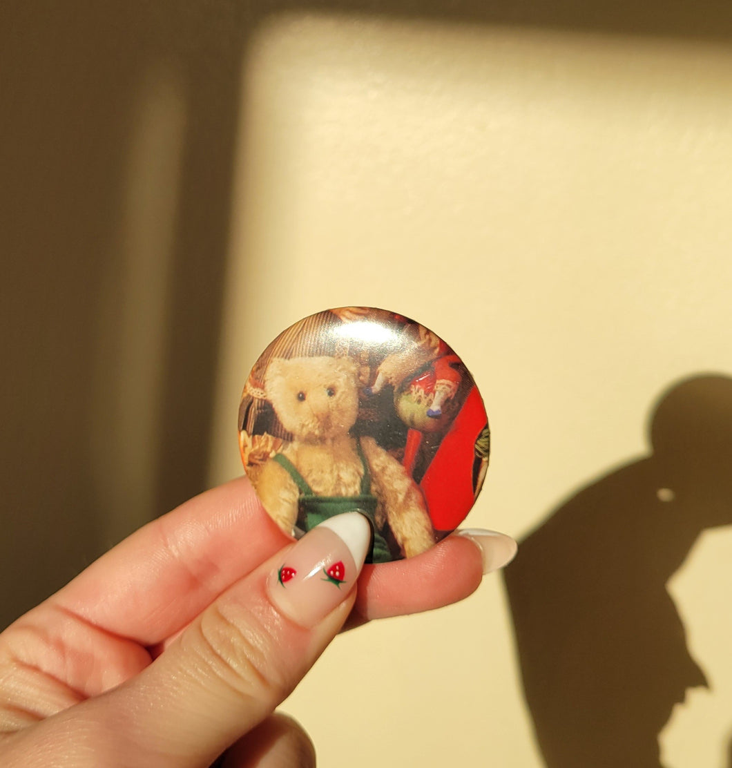 Teddy Bear Button Pin