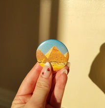 Load image into Gallery viewer, Pyramids Button Pin
