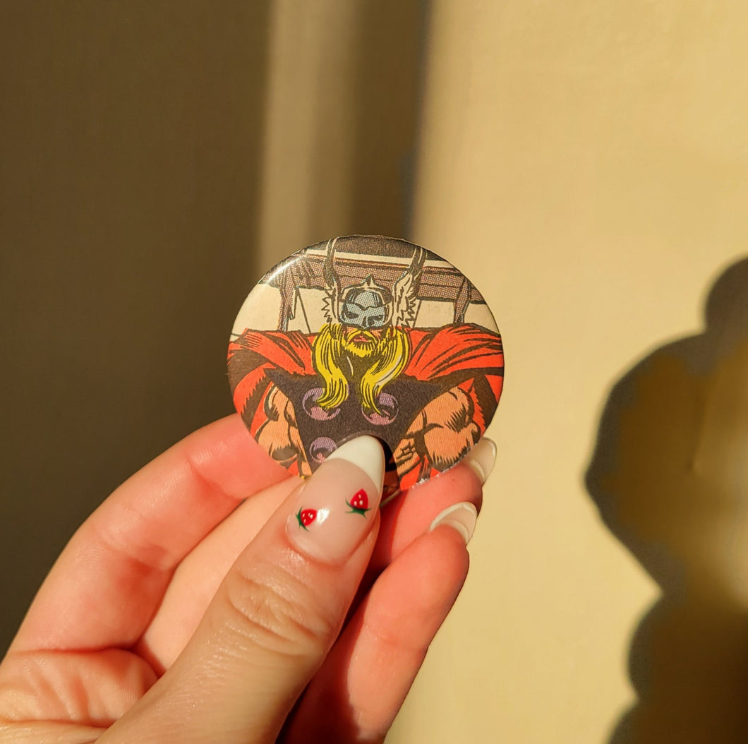 Super Hero Button Pin