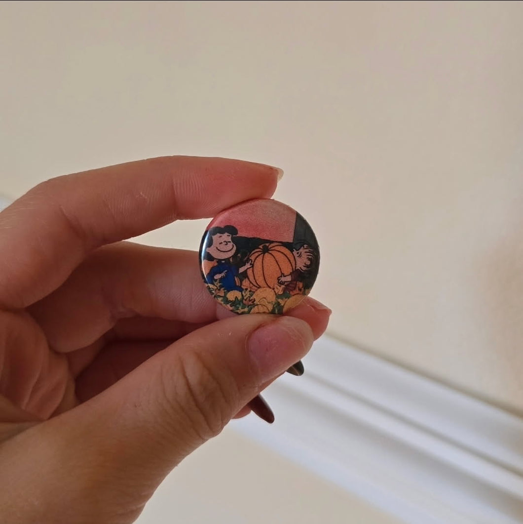 Welcome Great Pumpkin Button Pin