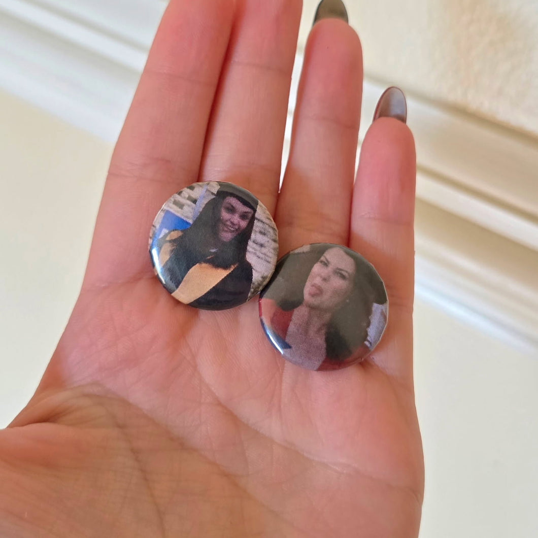Mother and Daughter Button Pin Set
