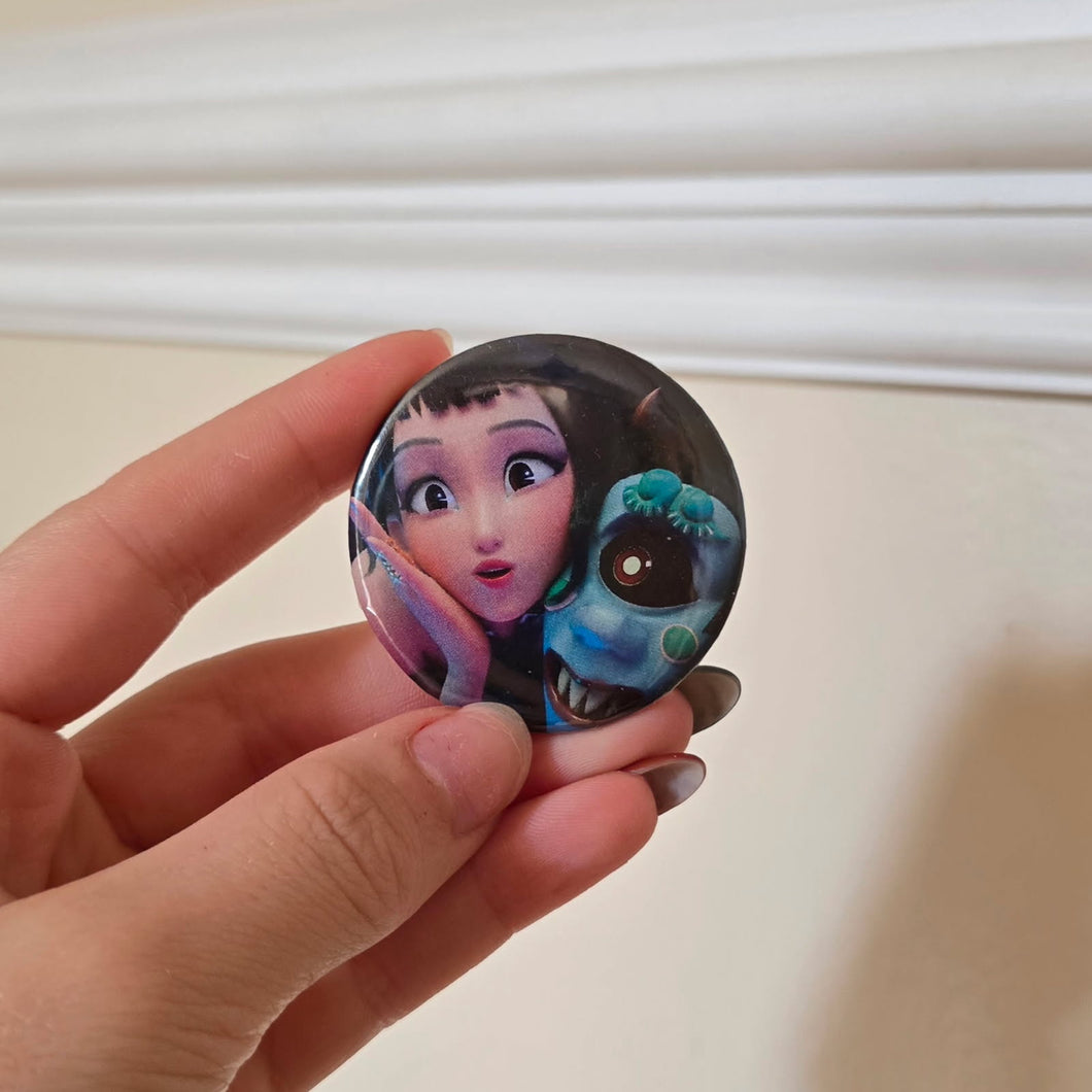 Cute and Savage Button Pin