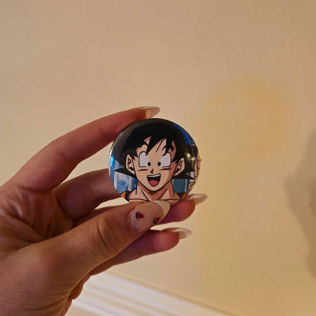 Goku Button Pin