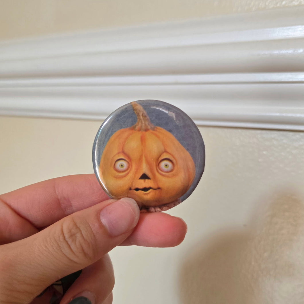 Pumpkin Dude Button Pin