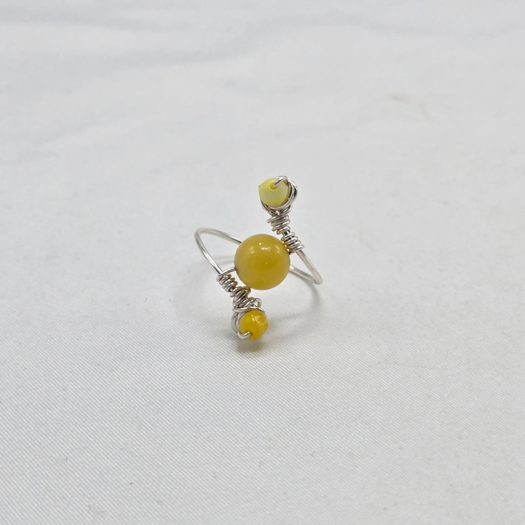 Yellow Swirl Ring
