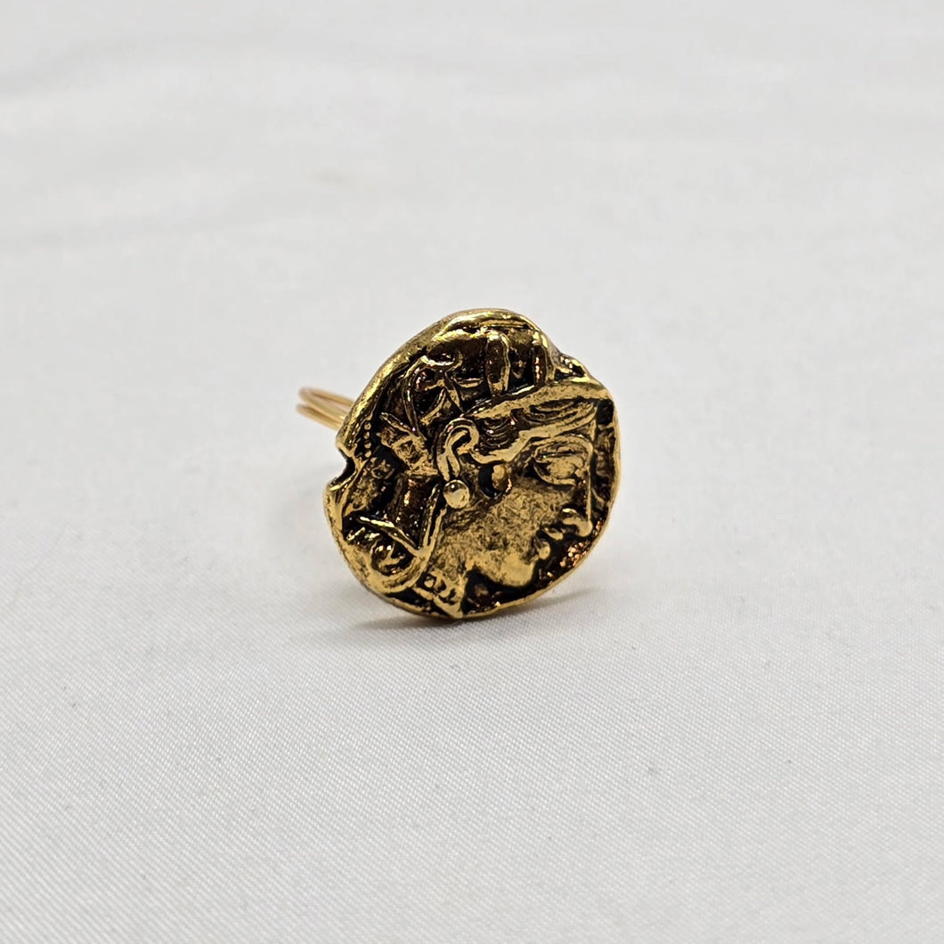 Coin Button Ring