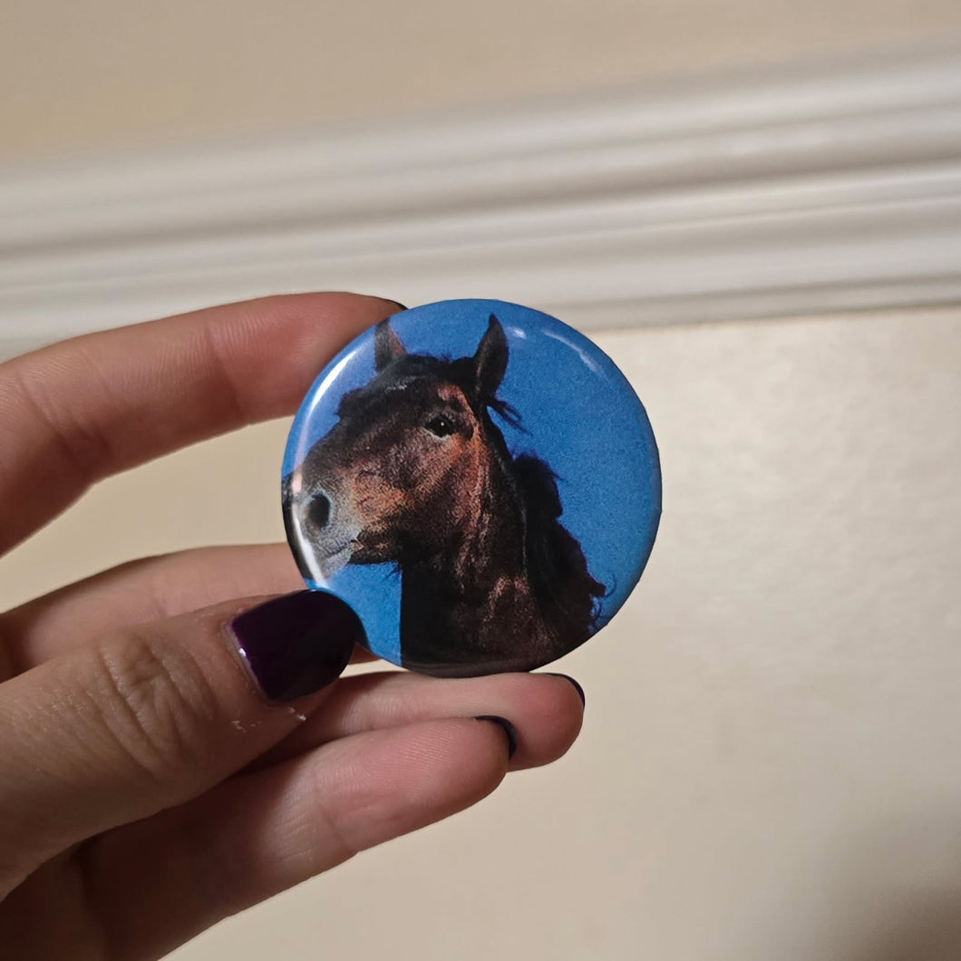 Horse Button Pin