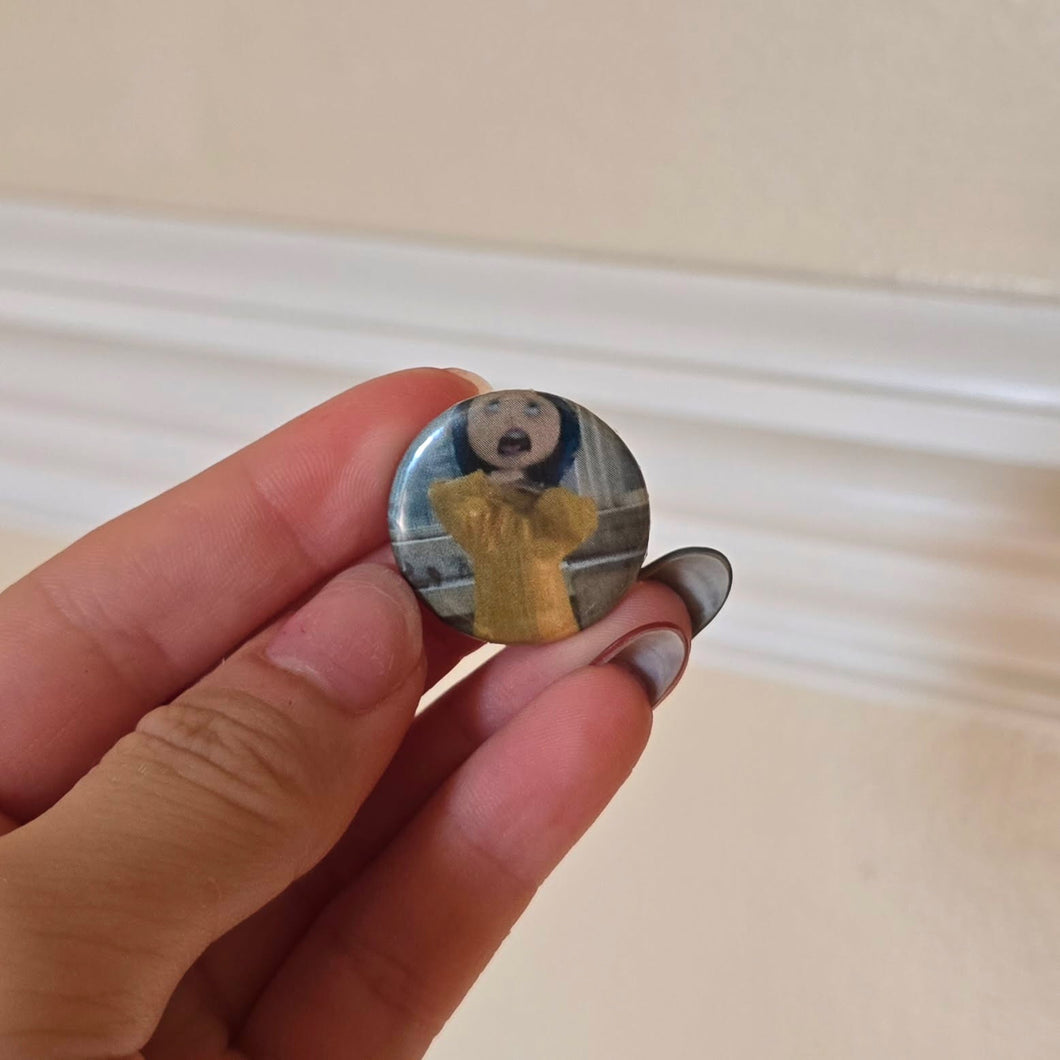 Coraline Jones Button Pin