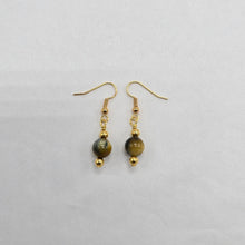 Load image into Gallery viewer, Golden Blue Tigers Eye Earrings
