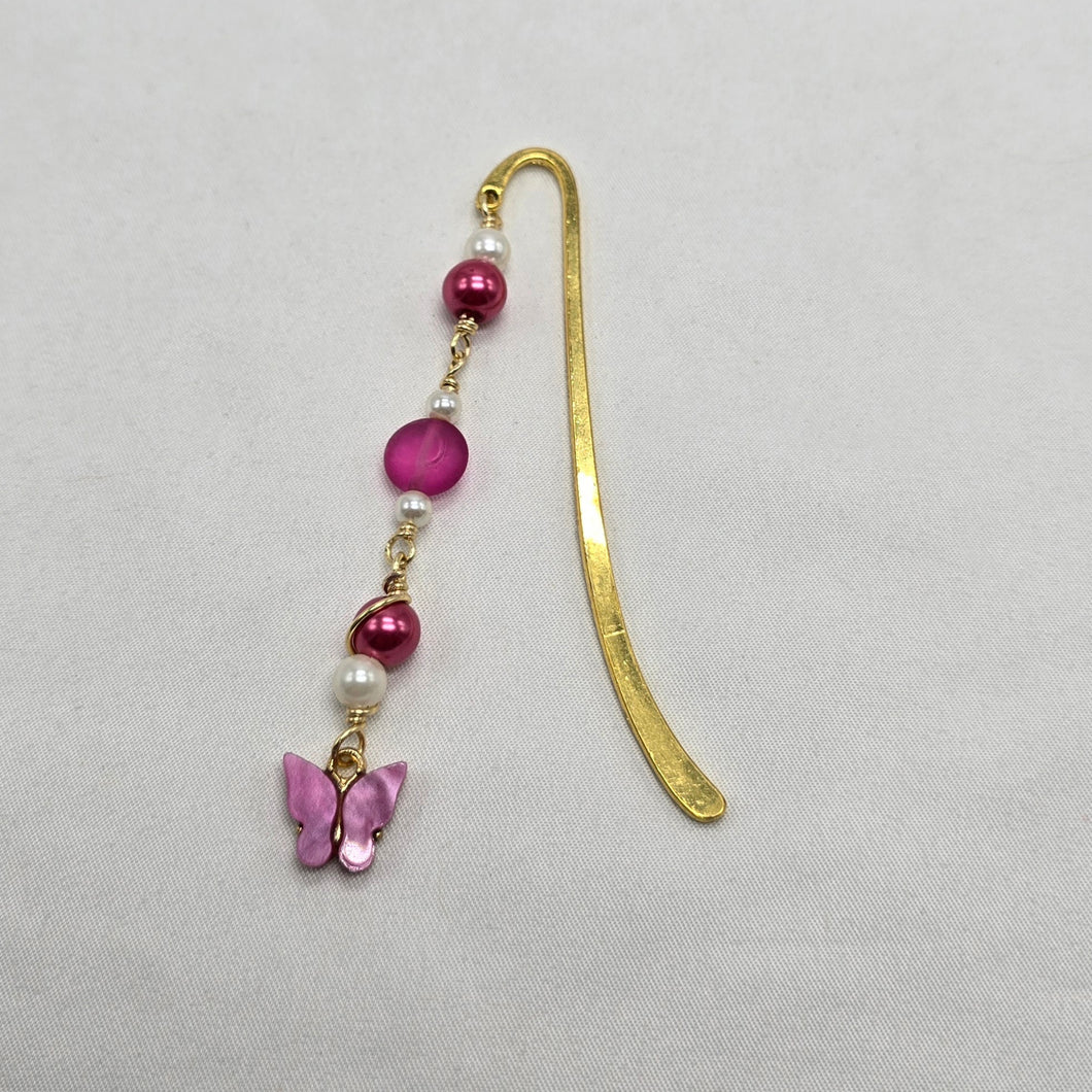 Pink Butterfly Bookmark