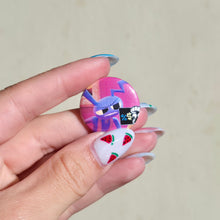 Load image into Gallery viewer, Flip Off Button Pin
