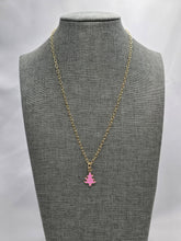 Load image into Gallery viewer, Pink Tree Enamel Necklace
