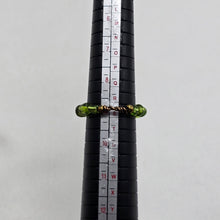 Load image into Gallery viewer, Green Seed Bead Ring
