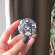 Load image into Gallery viewer, Dracula Button Pin
