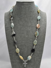 Load image into Gallery viewer, Mixed Stone and Cross Necklace
