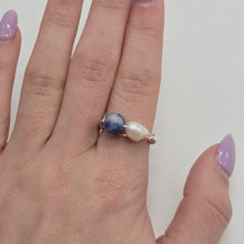 Load image into Gallery viewer, Pearl and Sodalite Ring
