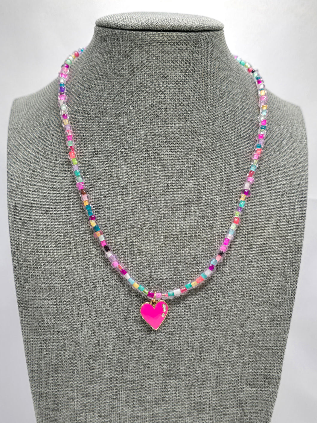 Heart Seed Bead Necklace