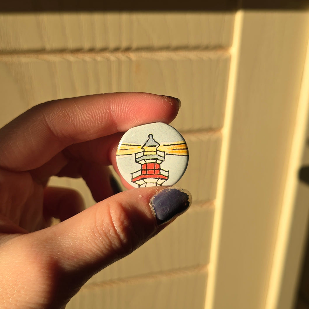 Lighthouse Button Pin