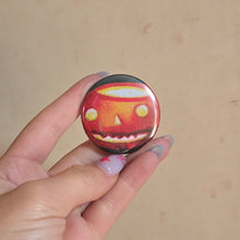 Load image into Gallery viewer, Jack o Lantern Button Pin
