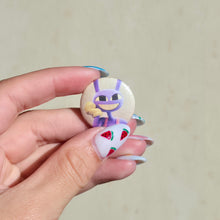 Load image into Gallery viewer, Fantasizing Teeth Button Pin

